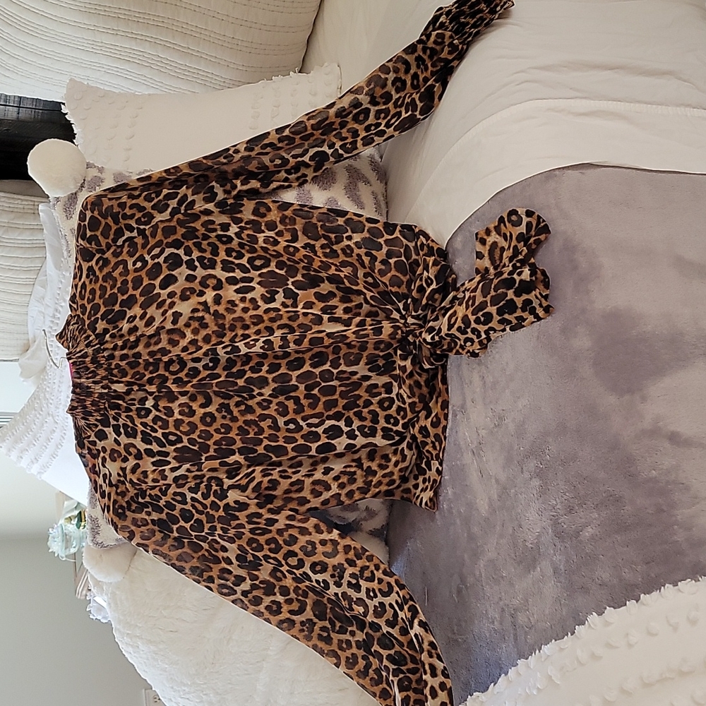 Animal print blouse